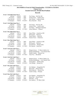 2014 MSHSAA Track & Field Championships