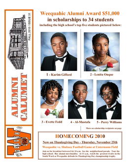 31-Weequahic Newsletter Fall 2010