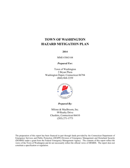 Town of Washington Hazard Mitigation Plan