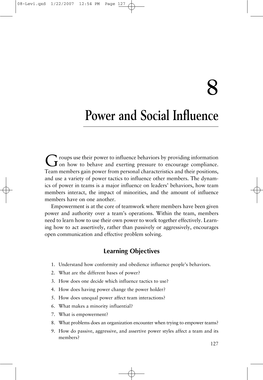 Power and Social Influence