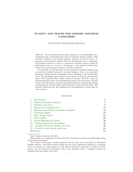 Duality and Traces for Indexed Monoidal Categories