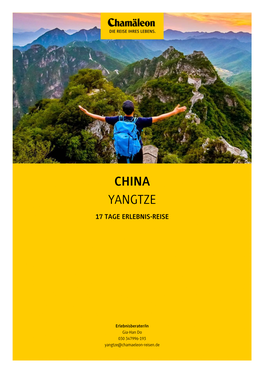 China Yangtze 17 Tage Erlebnis-Reise