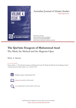 The Qur'ānic Exegesis of Muhammad Asad