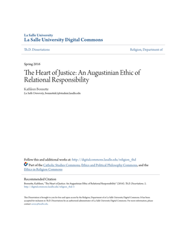 The Heart of Justice: an Augustinian Ethic of Relational Responsibility