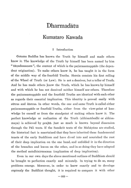 Dharmadatu Kumataro Kawada