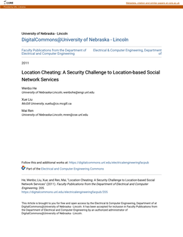 Location Cheating: a Security Challenge to Location-Based Social Network Services