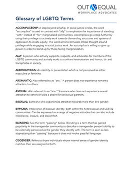 Glossary of LGBTQ Terms