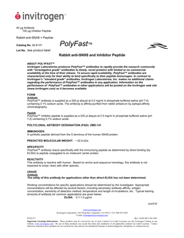 Polyfast™ Lot No