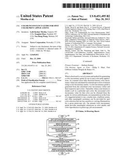 (12) United States Patent (10) Patent No.: US 8.451.495 B2 Mestha Et Al