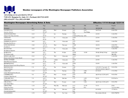 Member Newspapers of the Washington Newspaper Publishers Association