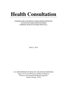 Health Consultation