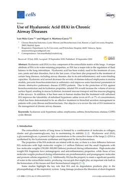 Use of Hyaluronic Acid (HA) in Chronic Airway Diseases