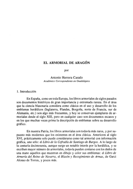 EL ARMORIAL DE ARAGÓN Antonio Herrera Casado