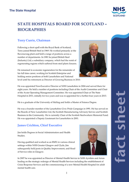 State Hospitals Board for Scotland – Biographies