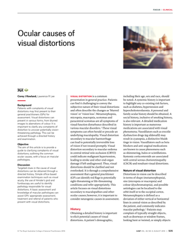 Ocular Causes of Visual Distortions