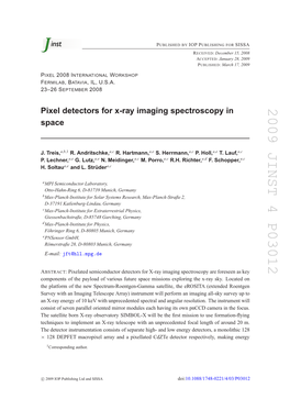 Treis, J., Et Al., 2008, Proc. of SPIE Vol