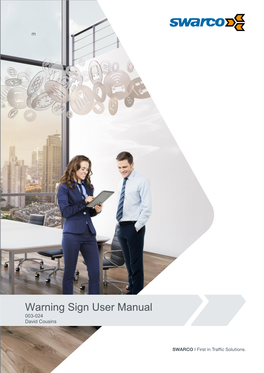 Warning Sign User Manual 003-024 David Cousins