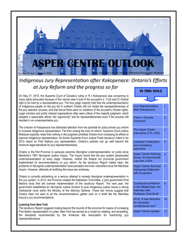 Asper Centre Outlook