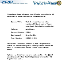 The Role of Social Networks in the Evolution of Al Qaeda-Inspired Violent Extremism in the United States, 1990-2015