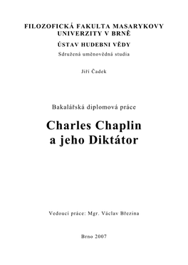 Charles Chaplin a Jeho Diktátor