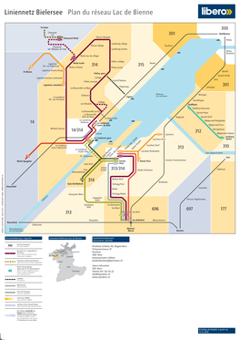 Liniennetz Bielersee Plan Du Réseau Lac De Bienne