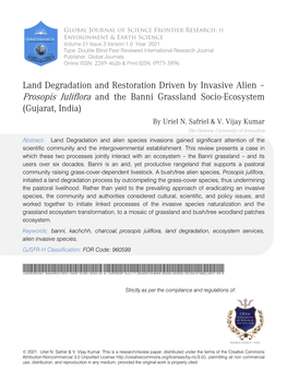 Prosopis Juliflora and the Banni Grassland Socio-Ecosystem (Gujarat, India) by Uriel N