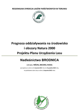 Prognoza Oddziaływania PUL Na Środowisko I Obszary Natura 2000