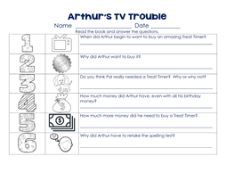 Arthur's TV Trouble Work Page and Key FREE