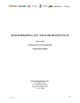 Ilitch Holdings, Inc. Welfare Benefit Plan