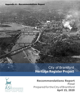 City of Brantford Heritage Register Project