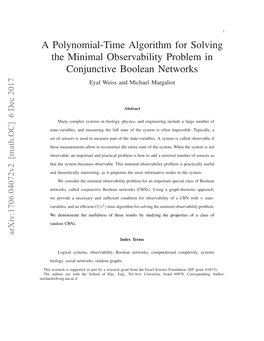 A Polynomial-Time Algorithm for Solving the Minimal Observability