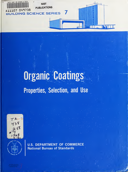 Organic Coatings : Properties, Selection, And