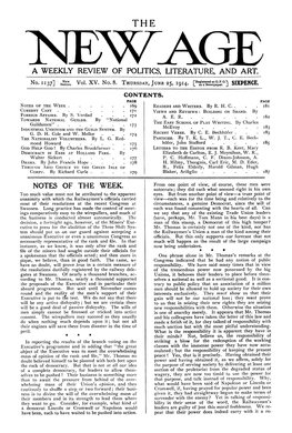 New Age, Vol. 15, No.8, June 25, 1914