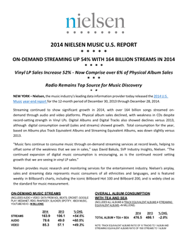 2014 Nielsen Music U.S. Report * * *