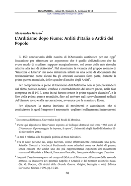 Arditi D'italia E Arditi Del Popolo