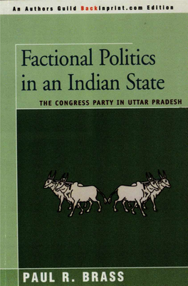 1965 Brass, P. Factional Politics in an Indian State.Pdf