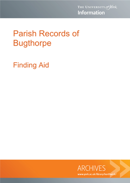 Parish Records of Bugthorpe