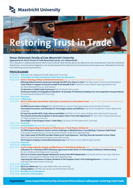 FDR | A4 Restoring Trust in Trade 2018.Indd