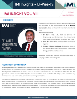 IMI Insights – Bi-Weekly