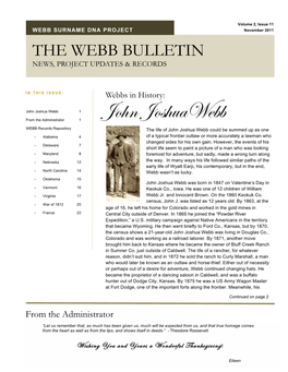 WSDP WEBB BULLETIN Vol 2 Issue