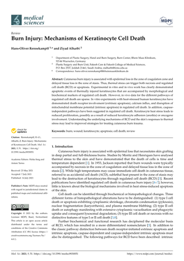 Burn Injury: Mechanisms of Keratinocyte Cell Death