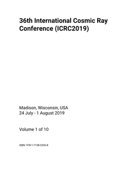 36Th International Cosmic Ray Conference