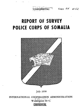 Report of Survey Police Corps of Somalia