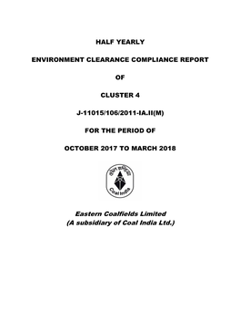 Eastern Coalfields Limited (A Subsidiary of Coal India Ltd.)