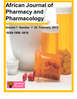 African Journal of Pharmacy and Pharmacology