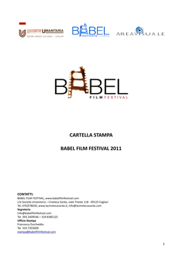 Cartella Stampa Babel Film Festival 2011