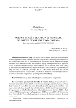 Korpus Straży Skarbowej Republiki Włoskiej