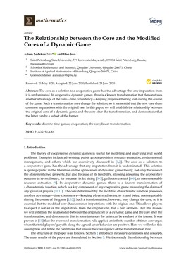 The Relationship Between the Core and the Modified Cores of A