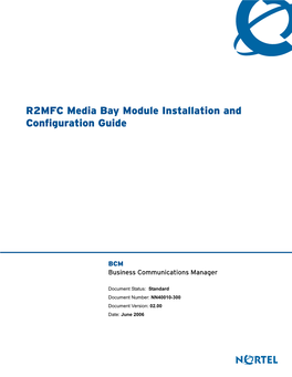 BCM R2MFC Installation and Configuration Guide