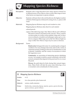 Mapping Species Richness